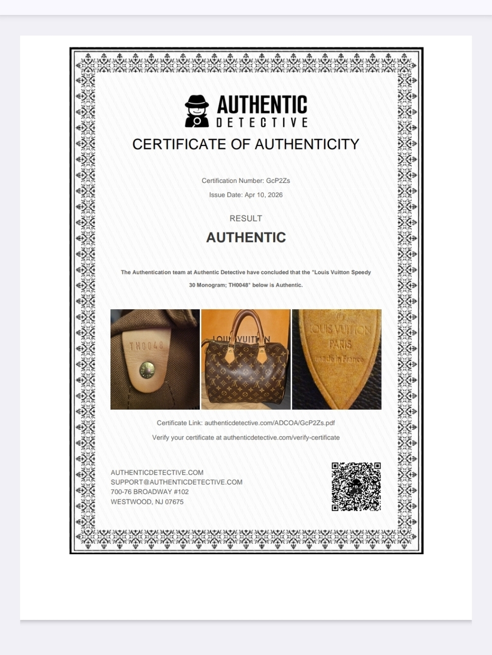 Louis Vuitton Monogram Speedy 30 W/ COA - Picture 13 of 13